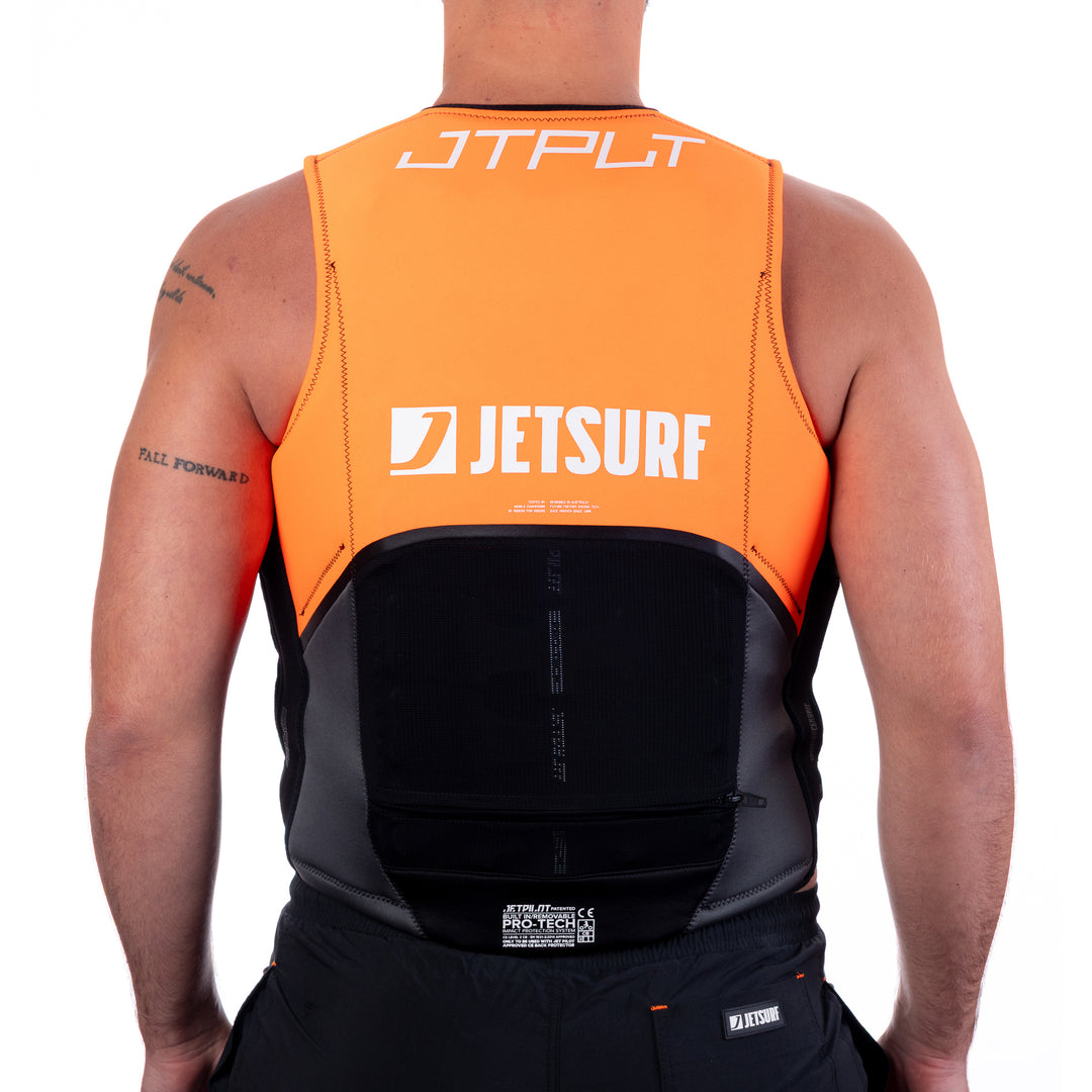 Neoprene Vest JET PILOT ORANGE/GREY – JETSURF® Neoprene Vest JET PILOT ORANGE/GREY – JETSURF®
