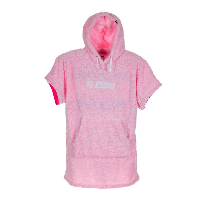 Poncho KINDER – BABY PINK/WEISS